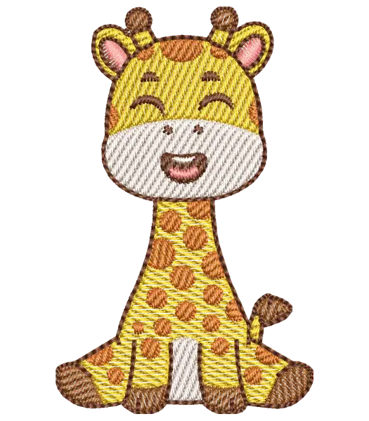 Matriz de Bordado Girafa Sorrindo